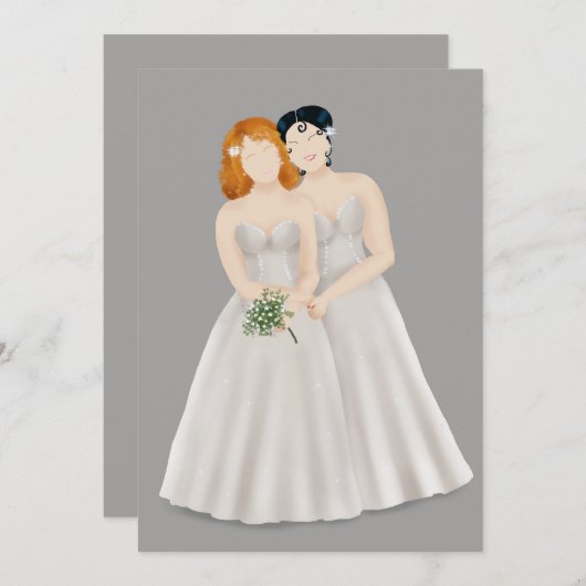 Save The Date Mariée et mariée (Devant / Derrière)