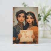Save The Date Mariée et mariée indienne (Debout devant)