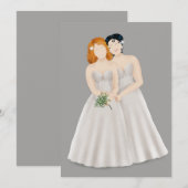 Save The Date Mariée & Mariée (Devant / Derrière)