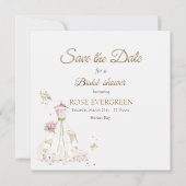 Save The Date Mariée Rouge de Fleur (Devant)