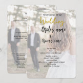 Save The Date mariée trouvant le chemin vers le mariage du mari (Devant / Derrière)