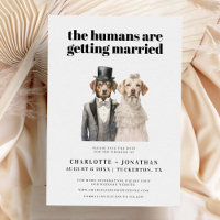 Mariés Chien et Femme Drôle Mariage Sauvegarder la