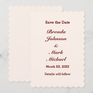 Save The Date Mariés Personnalisés Plat