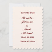 Save The Date Mariés Personnalisés Plat (Devant)