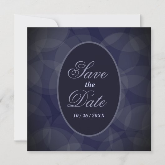 Save The Date Marine Bleu Bokeh Mariage Enregistrer La Date (Devant)