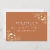 Save The Date Marine Bleu et Terracotta Mariage Enregistrer la d (Devant)