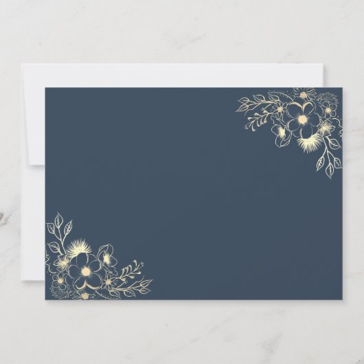 Save The Date Marine Bleu et Terracotta Mariage Enregistrer la d (Dos)