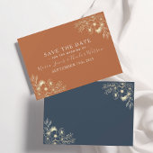 Save The Date Marine Bleu et Terracotta Mariage Enregistrer la d