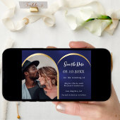 Save The Date Marine bleu or moderne photo arche mariage
