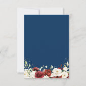 Save The Date Marine bleu Rouge blanc Rose Floral Mariage tendan (Dos)