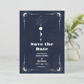Save The Date Marine Blue Tarot Le Mariage des amoureux (Debout devant)