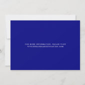 Save The Date Marine Blue & White Calligraphy Enregistrer la dat (Dos)