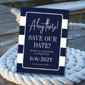 Save The Date Marine et White Tying Knot Nautique