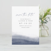 Save The Date Marine Marche Élégante Aquarelle Côtière Simple (Debout devant)