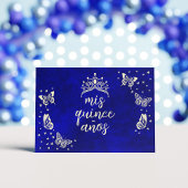 Save The Date Marine moderne Blue Gold 15e anniversaire Quinceañ