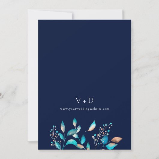 Save The Date Marine Photo moderne Rustique (Dos)