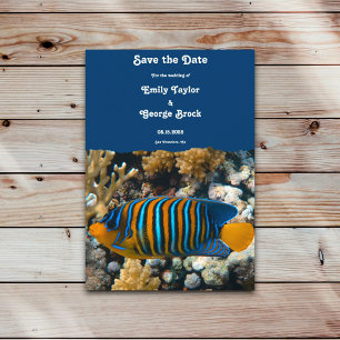 Save The Date Marine Sea Fish Reefs Nautical Coastal Beach Maria