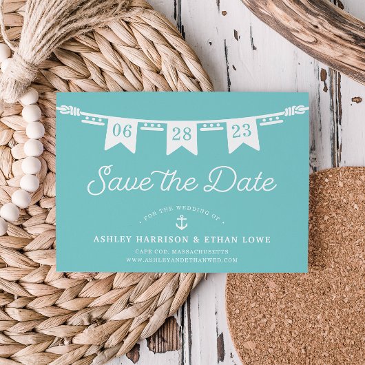 Save The Date maritime | Mariage des indicateurs nautiques