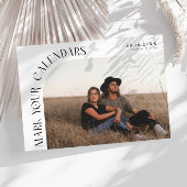 Save The Date Mark Your Calendars White Curved Frame Photo