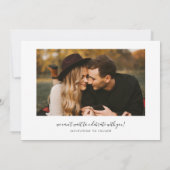 Save The Date Mark Your Calendars White Curved Frame Photo (Dos)