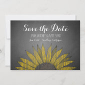 Save The Date Marque de tournesol jaune Enregistrer la date (Devant)