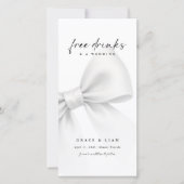 Save The Date Marque-page de boissons gratuites drôle écriture m (Devant)