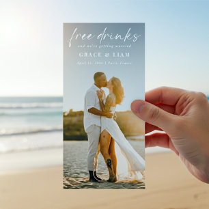 Save The Date Marque-page de boissons gratuites drôle Photo mode