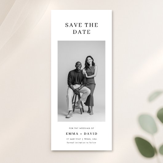 Save The Date Marque-page de mariage photo de studio classique m