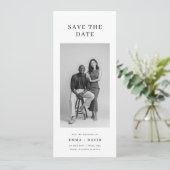 Save The Date Marque-page de mariage photo de studio classique m (Debout devant)
