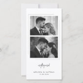 Save The Date Marque-page de photo moderne noir et blanc, annonc (Devant)