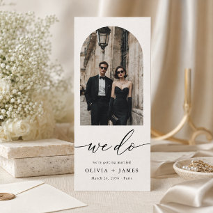 Save The Date Marque-page moderne Photo de mariage Archive Enreg