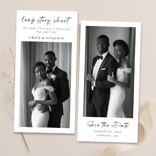 Save The Date Marque-page Photo Minimaliste Moderne Histoire Cou
