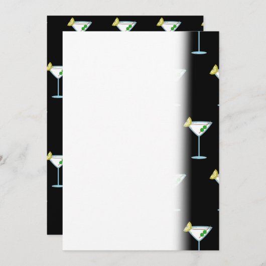 Save The Date Martini Amateurs Cocktail Verre Bartender Alcool (Devant / Derrière)