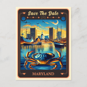 Save the date   Maryland Invitation Briefkaart