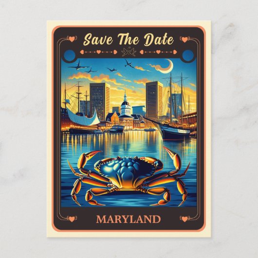 Save the date | Maryland Invitation Briefkaart (Voorkant)