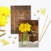 Save The Date Mason Jar Daisies Nacre Mariage Enregistrer la dat
