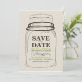 Save The Date Mason Jar Enregistrer la date (Debout devant)