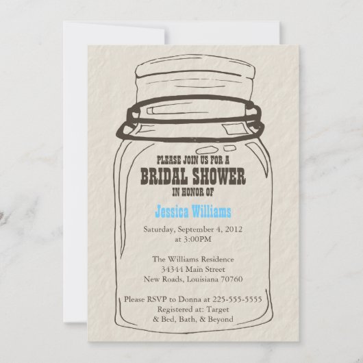 Save The Date Mason Jar Enregistrer la date (Devant)