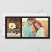 Save The Date Mason Jar et Daisy Mariage campagnard Enregistrer (Devant)