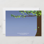 Save The Date Mason Jar Fireflies Chêne Arbre Enregistrer la dat (Dos)