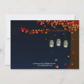 Save The Date Mason Jar Fireflies Chêne Arbre Enregistrer la dat (Dos)