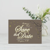 Save The Date Mason Jar Firefly Lightning Bug Enregistrer La Dat (Debout devant)