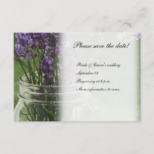 Save The Date Mason Jar Lavender Pays enregistrer la date