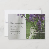 Save The Date Mason Jar Lavender Porch blanc enregistrer la date (Devant)