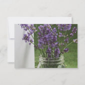 Save The Date Mason Jar Lavender Porch blanc enregistrer la date (Dos)