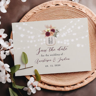 Save The Date Mason Jar String Mariage
