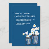 Save The Date Mason Jar & White Daisies Enregistrer la date (Devant / Derrière)