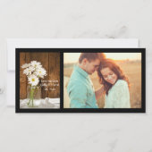 Save The Date Mason Jar White Daisies Nacre Mariage Enregistrer (Devant)