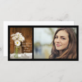 Save The Date Mason Jar White Daisies Quinceañera Enregistrer la (Devant / Derrière)