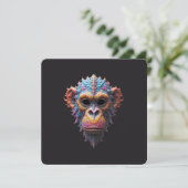 Save The Date Masque de chimpanzé orné (Debout devant)